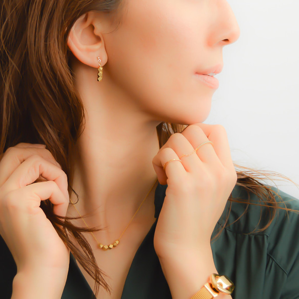 Cut Silver Beads Set（matte gold) 第4張的照片