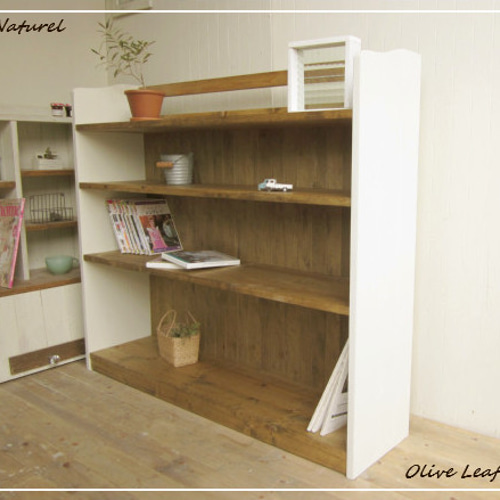 サイズデザインオーダー可！超ワイド4段ラック○ナチュラル