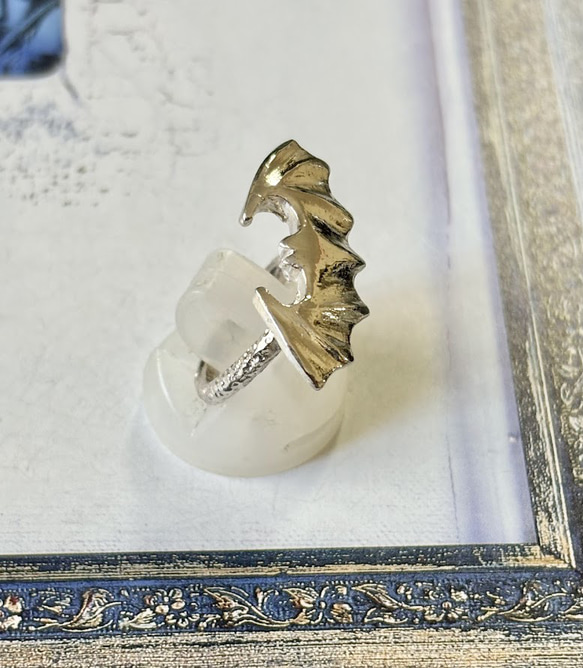 銀こうもりの指輪 5枚目の画像