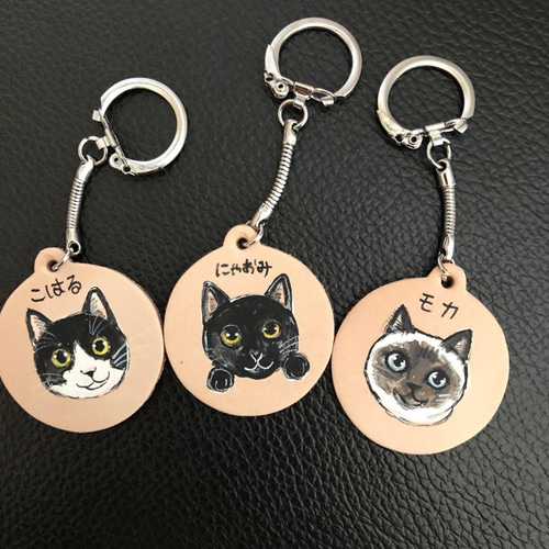 浩正様専用☆犬・猫・うさぎ・ペット似顔絵イラストキーホルダー