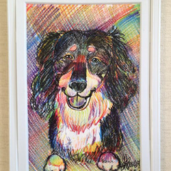 [A4尺寸]寵物肖像禮物OK！附彩虹藝術框 第9張的照片