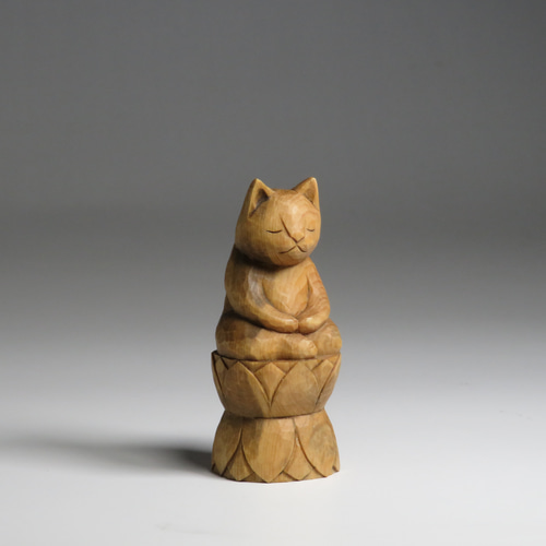やっかい猫様　レトロ　木彫　壁かけ 良好品】 やっかい猫様 壁かけ 木彫 レトロ 彫刻 - 彫刻