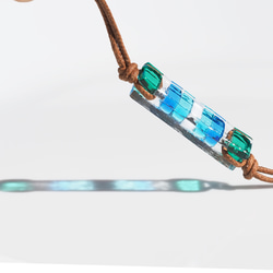 【カラーオーダー】香るガラス『かおる』アロマブレスレット/アンクレット【紐の色選べます】【長さ、金属フリー選べます】【受 4枚目の画像