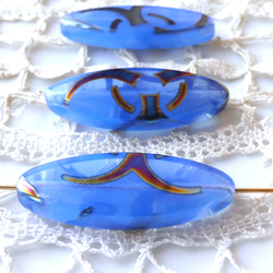 ペトログリフ　チェコビーズ Czech Glass Beads1個 4枚目の画像