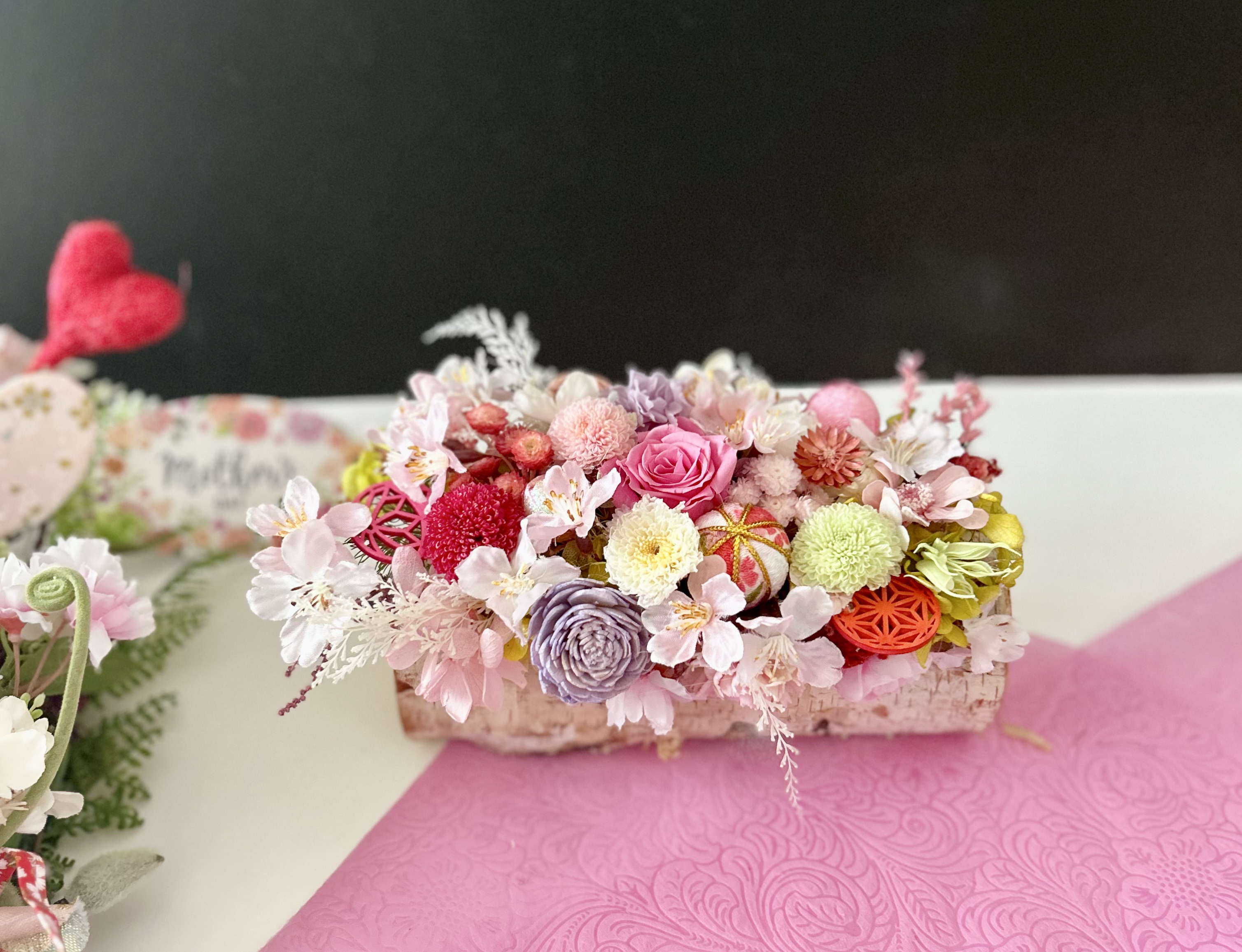 ご結婚・ご出産お祝い♡白樺フラワーアレンジ「受注制作」