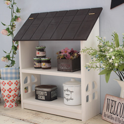 サイズ色変更可・屋根開閉可アーチ窓ハウスシェルフ・ラック