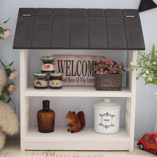 サイズ色変更可・屋根開閉可アーチ窓ハウスシェルフ・ラック