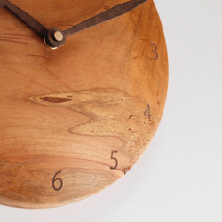 木製 掛け時計 丸 桜材21 3枚目の画像