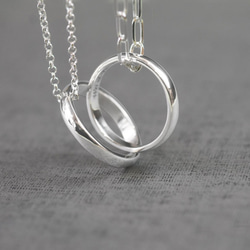 【Customize】Simple ring necklaces (engraved couple rings) 2枚目の画像