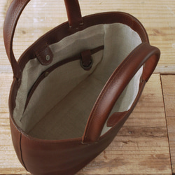 レザーミニトートバッグ lmtt-S ［ダークブラウン］ 6枚目の画像