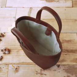 レザーミニトートバッグ lmtt-S ［ダークブラウン］ 5枚目の画像