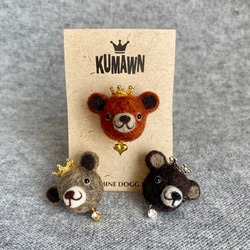 羊毛フェルトのねこさんブローチ ブローチ アトリエKumao 通販 1389440