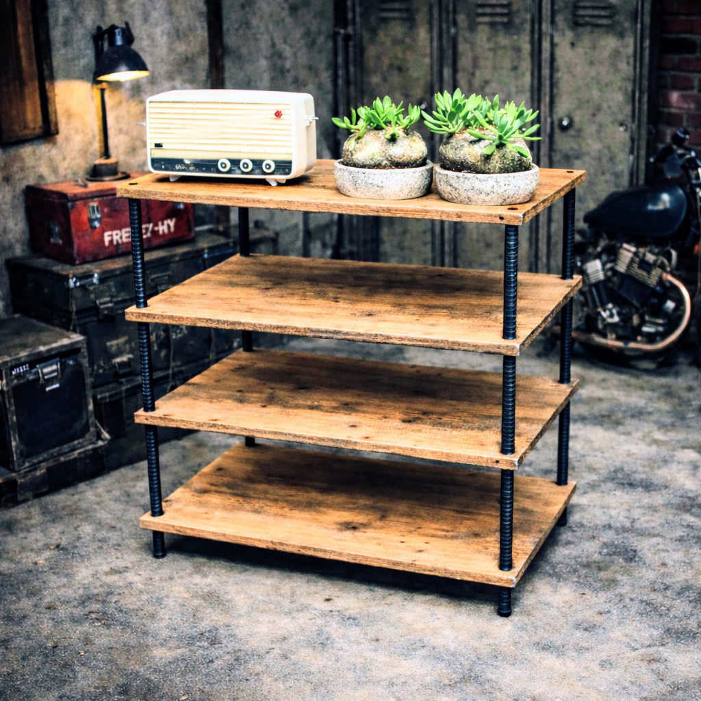 ♥♥鉄筋4段ラック♥♥横幅80cm・ 棚 ・ シェルフ  ・ラック・食器棚・本棚