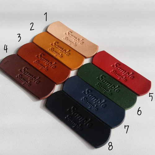 レザー ドッグタグ☆両面刻印☆ヌメ革 本革 レザークラフト 迷子札 席