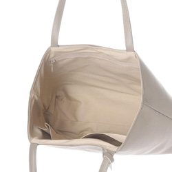 【日本製造】輕便（約 480 克）全牛皮手提包，可裝 A4 文件，收縮皮革，灰褐色。 第3張的照片