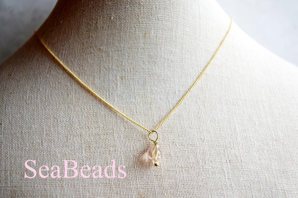 再販♪春のコーデに～桜色のネックレス 2枚目の画像