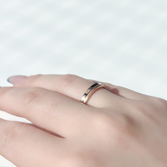 『未来のシルエット』肌に優しいペアリング 指輪 ブライダルリング 名入れ 刻印 ステンレス プレゼントキラキラ 結婚指輪 10枚目の画像