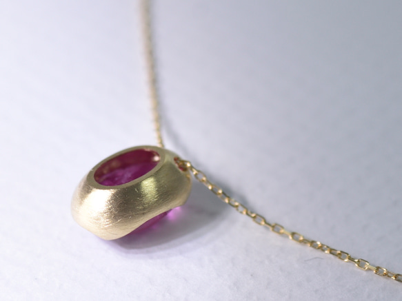 Ruby 3.016ct K18YG Necklace 【Cupola/クーポラ】 4枚目の画像