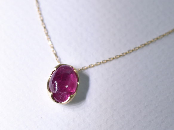 Ruby 3.016ct K18YG Necklace 【Cupola/クーポラ】 1枚目の画像