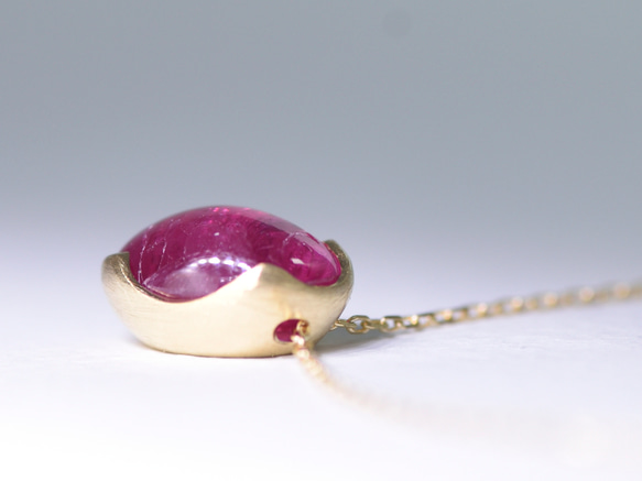 Ruby 3.016ct K18YG Necklace 【Cupola/クーポラ】 3枚目の画像