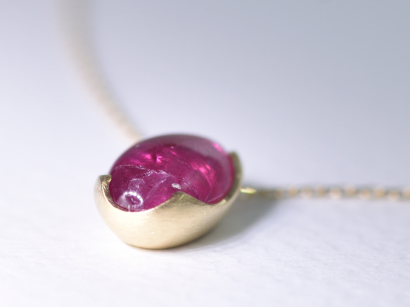 Ruby 3.016ct K18YG Necklace 【Cupola/クーポラ】 2枚目の画像