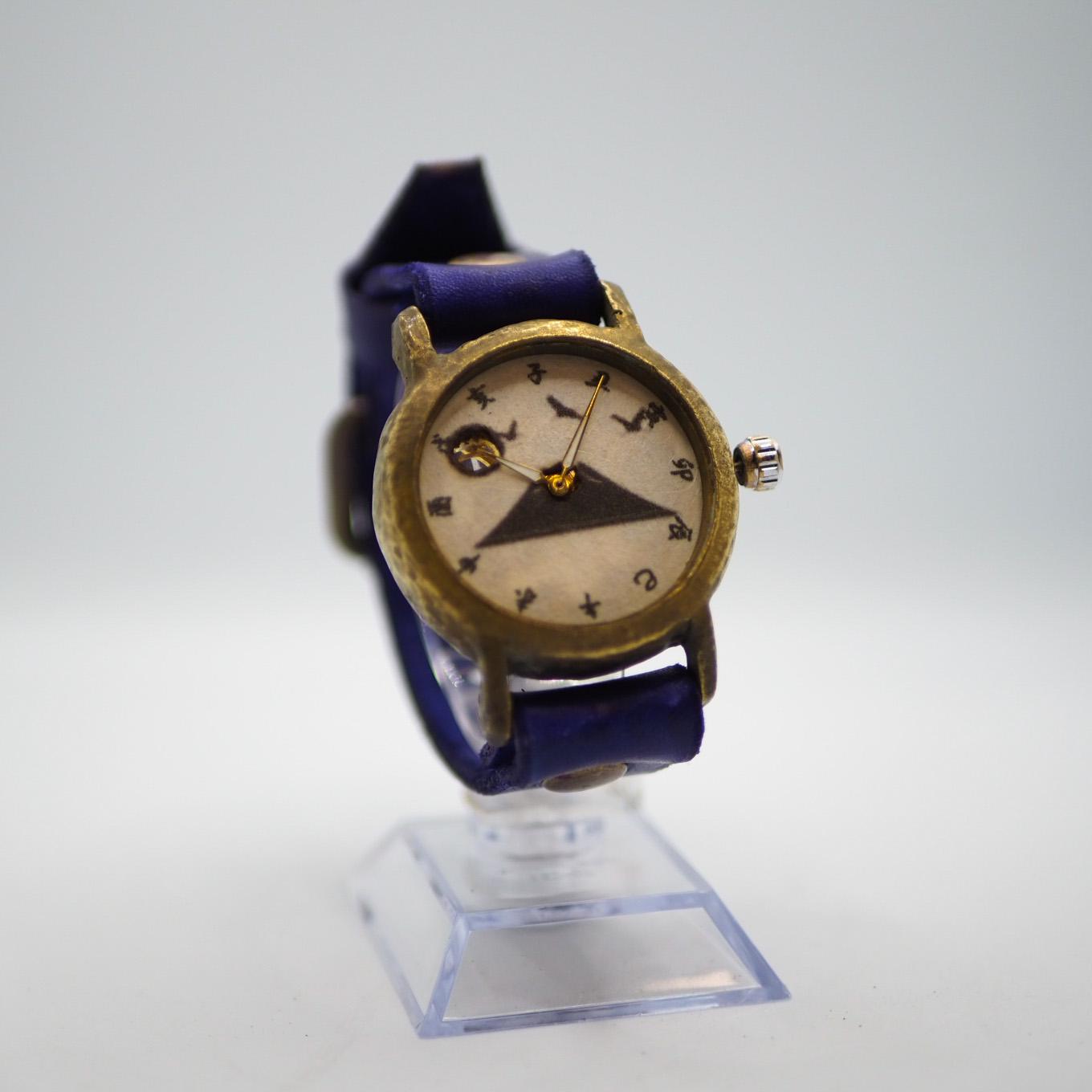 日の出と富士山の和時計　日の出