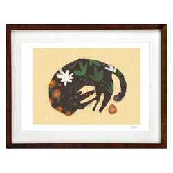 黒猫（美人画・A2サイズ） 絵画 美しき艶めき 通販 3822512｜Creema