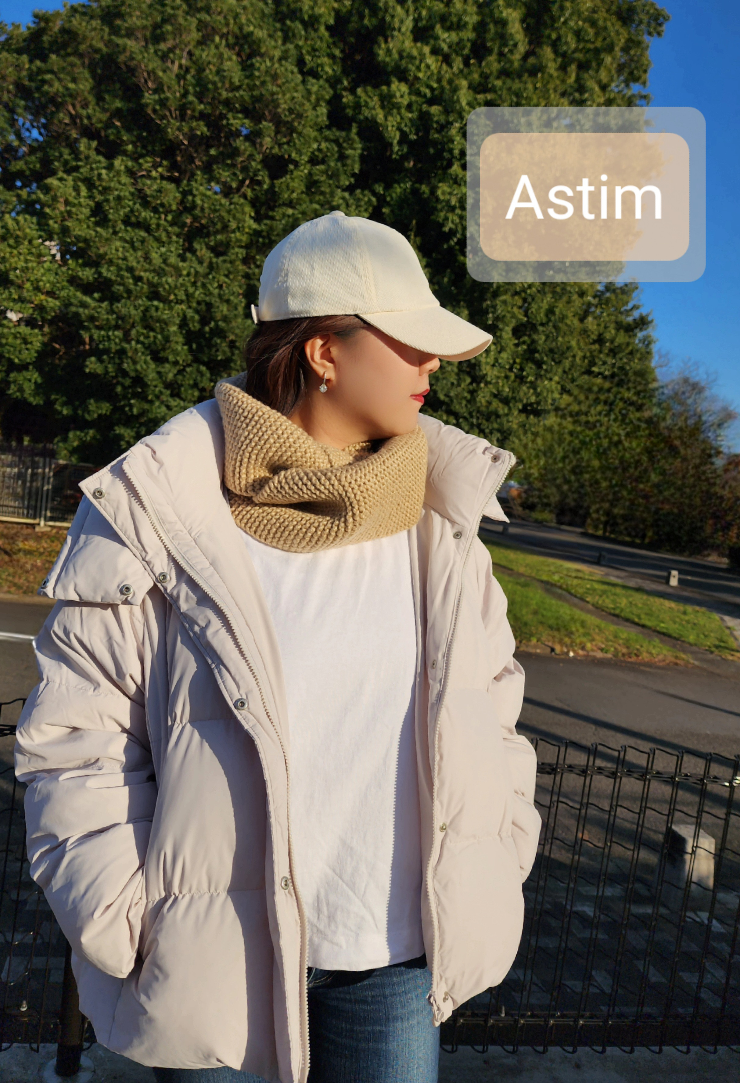 E7F【クリスマスギフト】ベージュ×ゴールドラメが大人かわいい/コンパクトスヌード【送料無料】