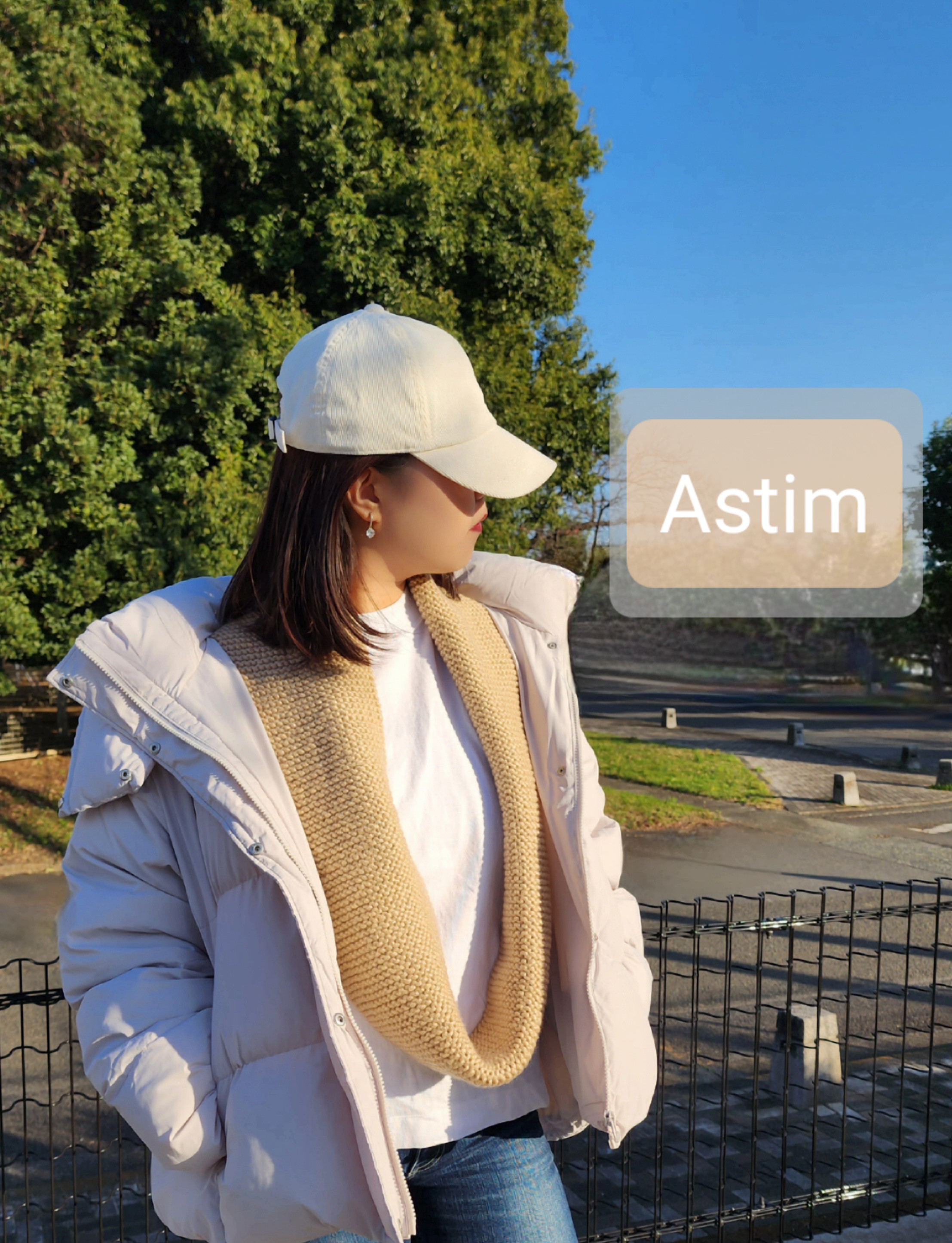 E7F【クリスマスギフト】ベージュ×ゴールドラメが大人かわいい/コンパクトスヌード【送料無料】