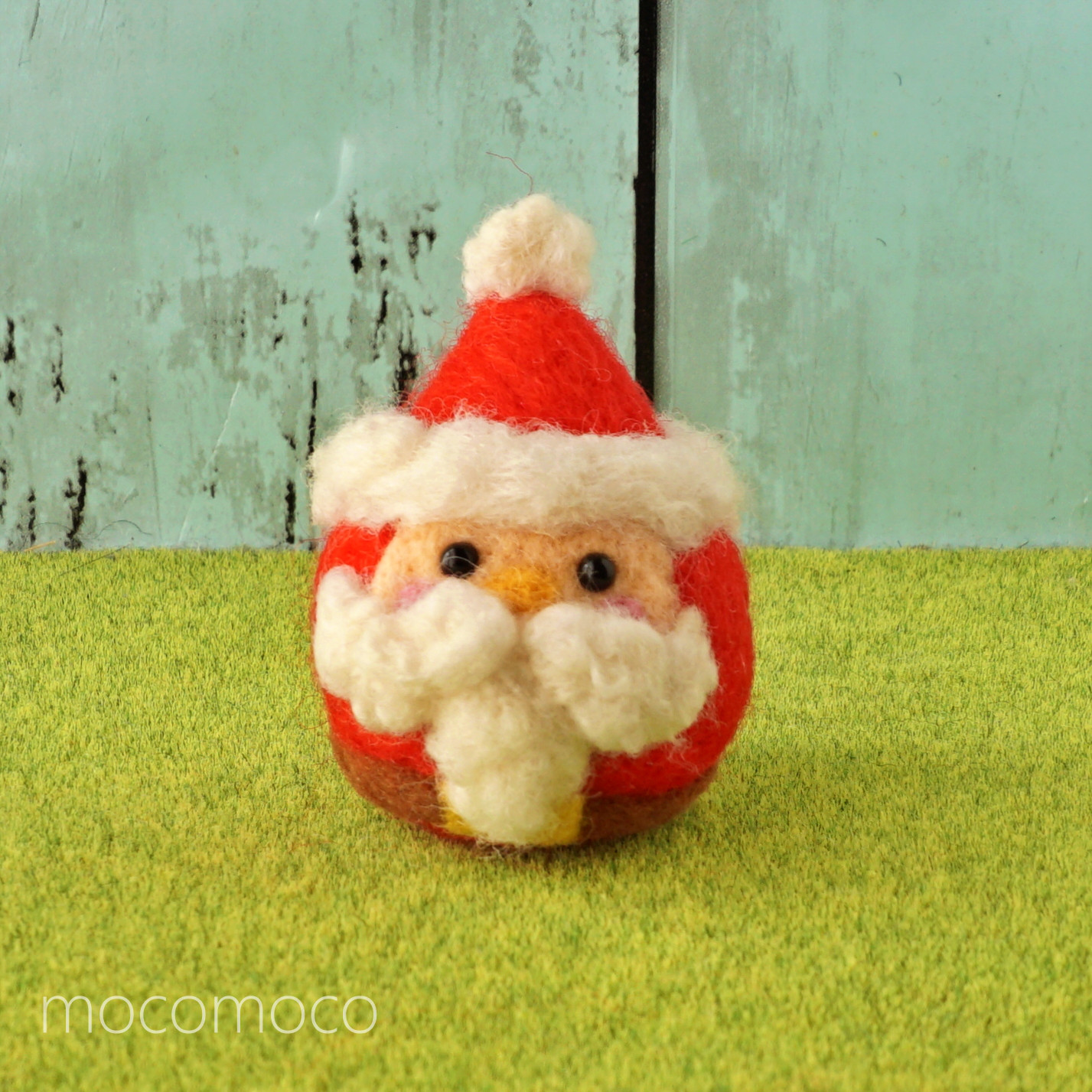 ☆クリスマス☆小さなもこもこサンタさん（赤） 羊毛フェルト あかころ