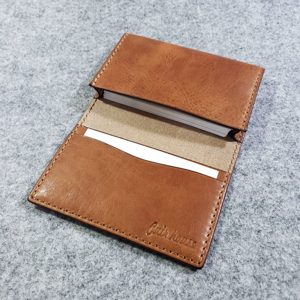 名刺入れ・カードケース-レザー[革色・ステッチ色多数有り]