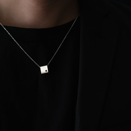 【Rosenthal, Jacob & Co.】メニューホルダー ペア【純銀】 2コset）ホワイト 四角 ペア ネックレス シルバー925 ネックレス