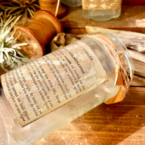 New!》本革レザーmixアンティーク風☆リメイク瓶 No.2851 一輪挿し