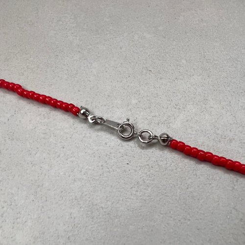 ターコイズ MIX ビーズネックレス 赤 60cm 3mmビーズ レッド ターコイズ MIX ビーズネックレス 赤 60cm 3mmビーズ レッド