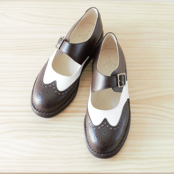 《L》オーダーメイドの革靴 毎日履きたい心地良さ 自分好みに選べる楽しさ　 メダリオンモンク L-6 14枚目の画像
