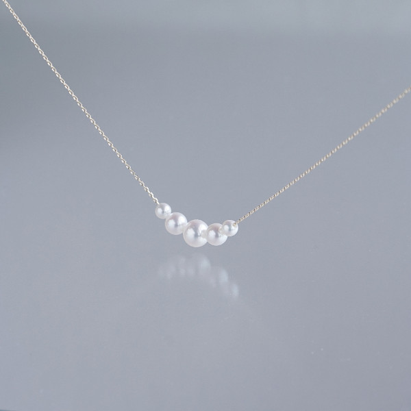 ベビーパール5連ネックレス K10