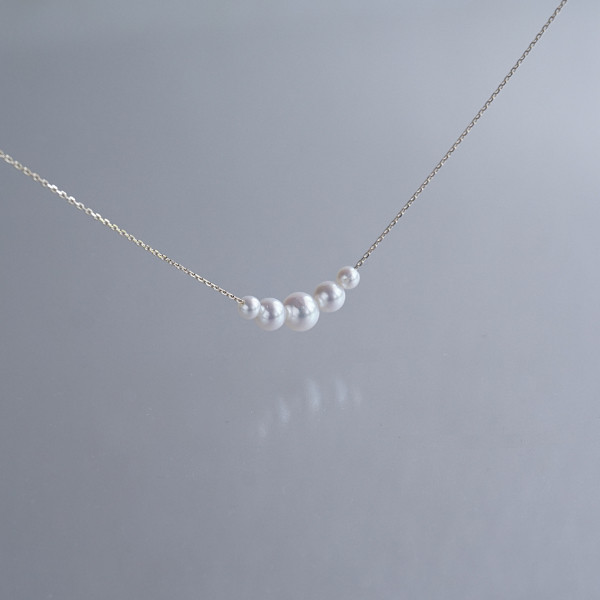 ベビーパール5連ネックレス K10