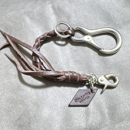 レザーグローブホルダー ブラウン 本革 ハンドメイド バイク 手袋