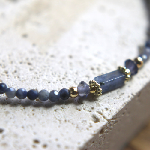 即*中様 天然石サファイアバングル ブレスレット ソーダライト サファイア 天然石 -Confidence