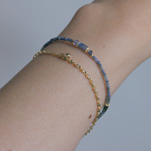 即*中様 天然石サファイアバングル ブレスレット ソーダライト サファイア 天然石 -Confidence