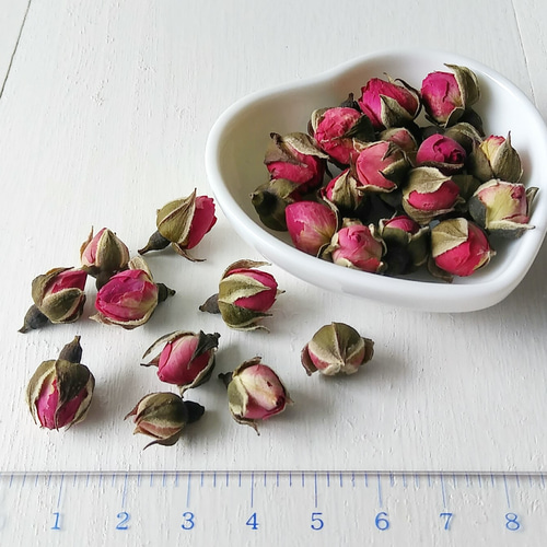 つぼみ ローズ 60個 (ドライフラワー 小分け 花材) その他素材 原色