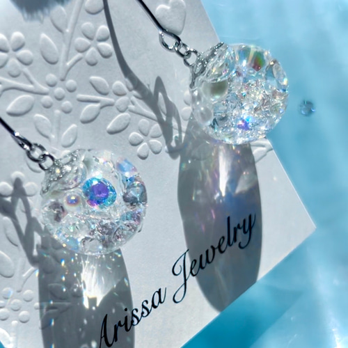 ❄︎雪の精のネックレス❄︎＊雪の結晶・スノードーム ネックレス