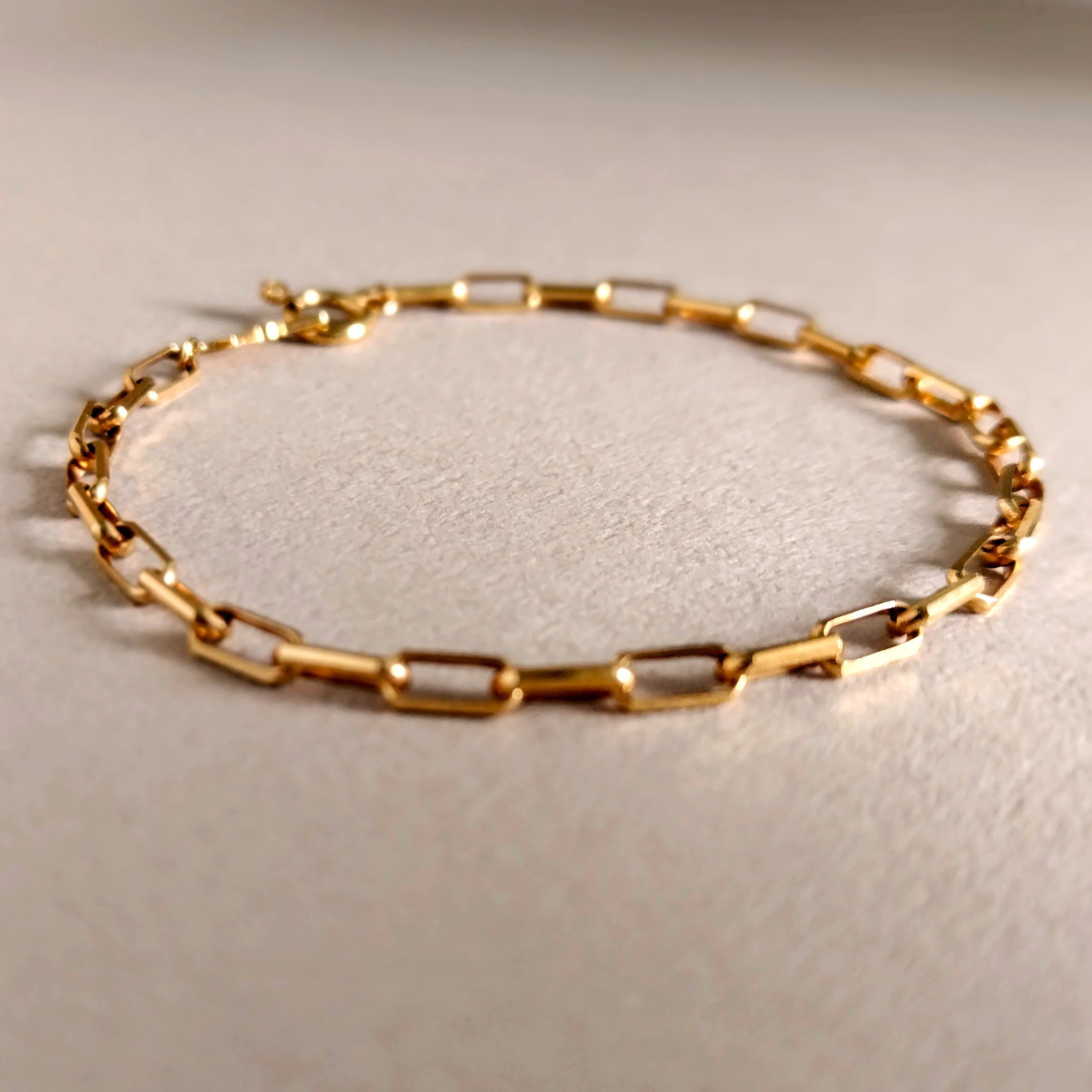 Refined Cable K18YG Medium ケーブルチェーン ブレスレット ユニセックス