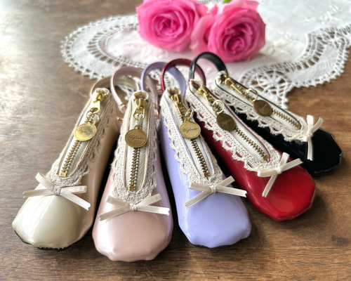 新品 レア★シューズ型 ポーチ アクセサリー チャーム バレエシューズ入れ 5個 6e3f558afda207f474fd1ac5648f5a