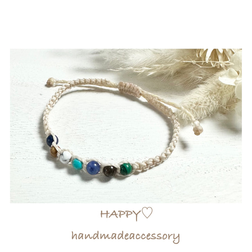 天然石ビーズブレスレット 本物 アンクレット 再…販♡ 選べる天然石7石 ブレスレットorアンクレット アンクレット