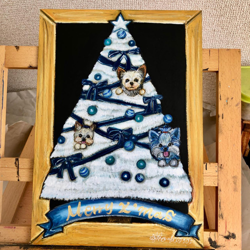 チョークアート「うちの子」そっくりボード 送料無料】フレンチブルドッグの絵 チョークアートインテリア