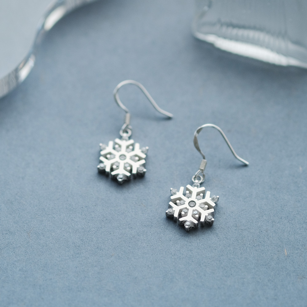 雪の結晶 フック ピアス シルバー925