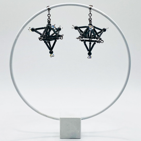 3D Stardust PIERCE/EARRING[Black] 1枚目の画像