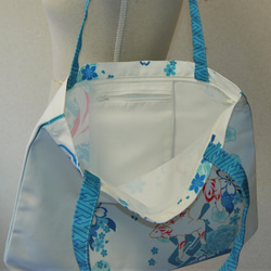 櫻花日式手提包卡哇伊印花布袋 第2張的照片