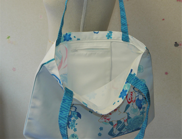 櫻花日式手提包卡哇伊印花布袋 第2張的照片